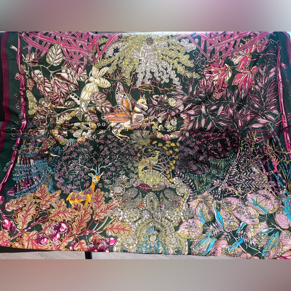 Colorful Botanical Print Scarf
